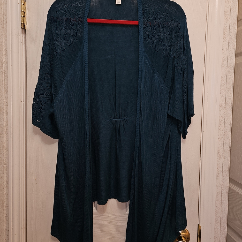 dressbarn Teal Women's Cardigan